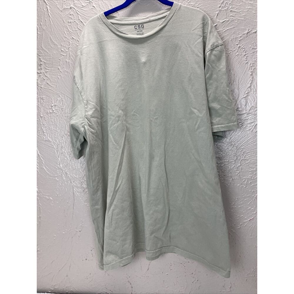 CSG Champs Sports Gear Men Size 3XL Green Solid Shirt Short‎ Sleeve Casual Tee